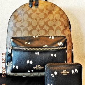 Coach Disney Snow White Spooky Eyes Backpack and Wallet Set